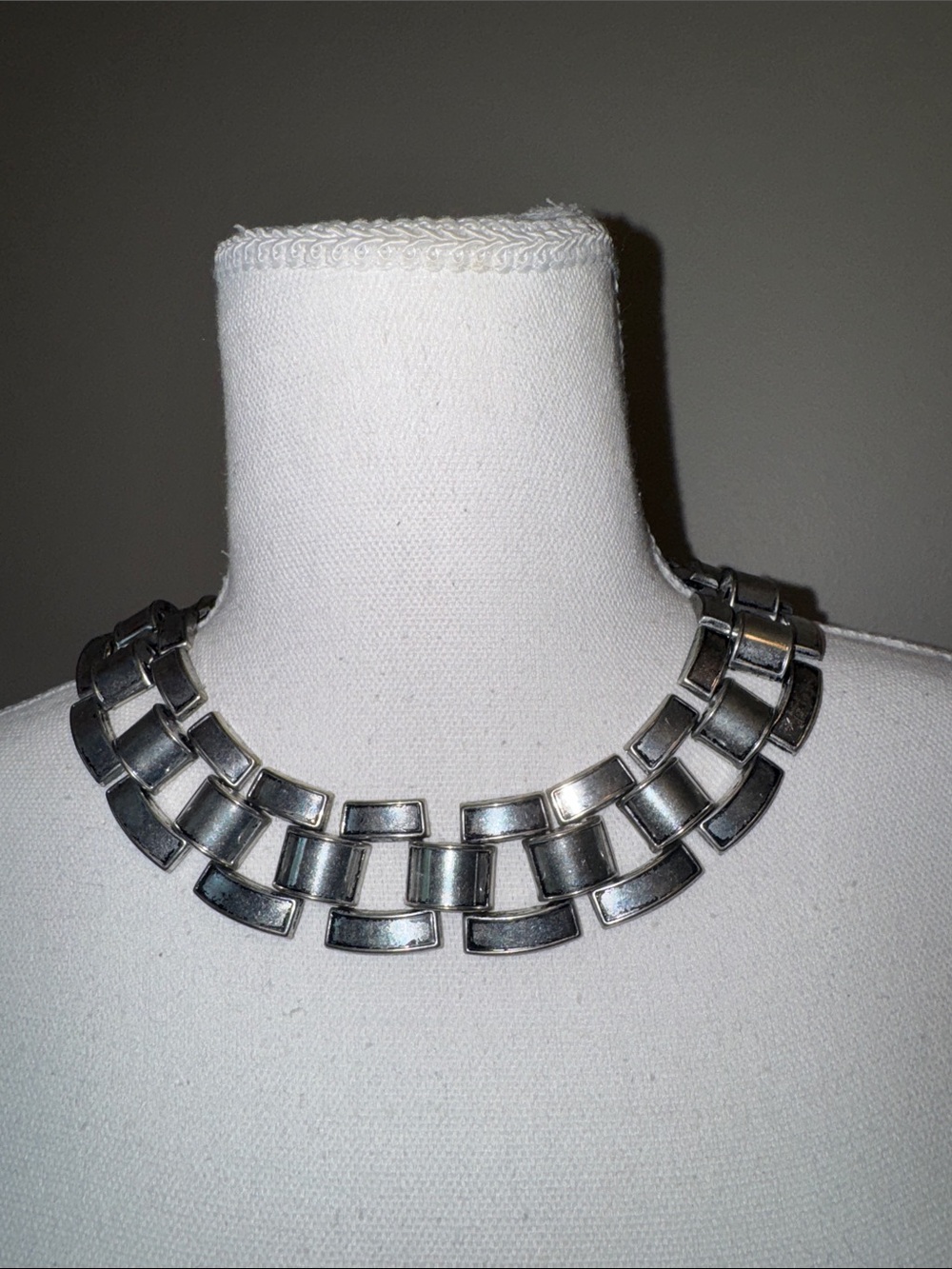 New Silver Geometric Link Necklace - Classic Women Jewelry